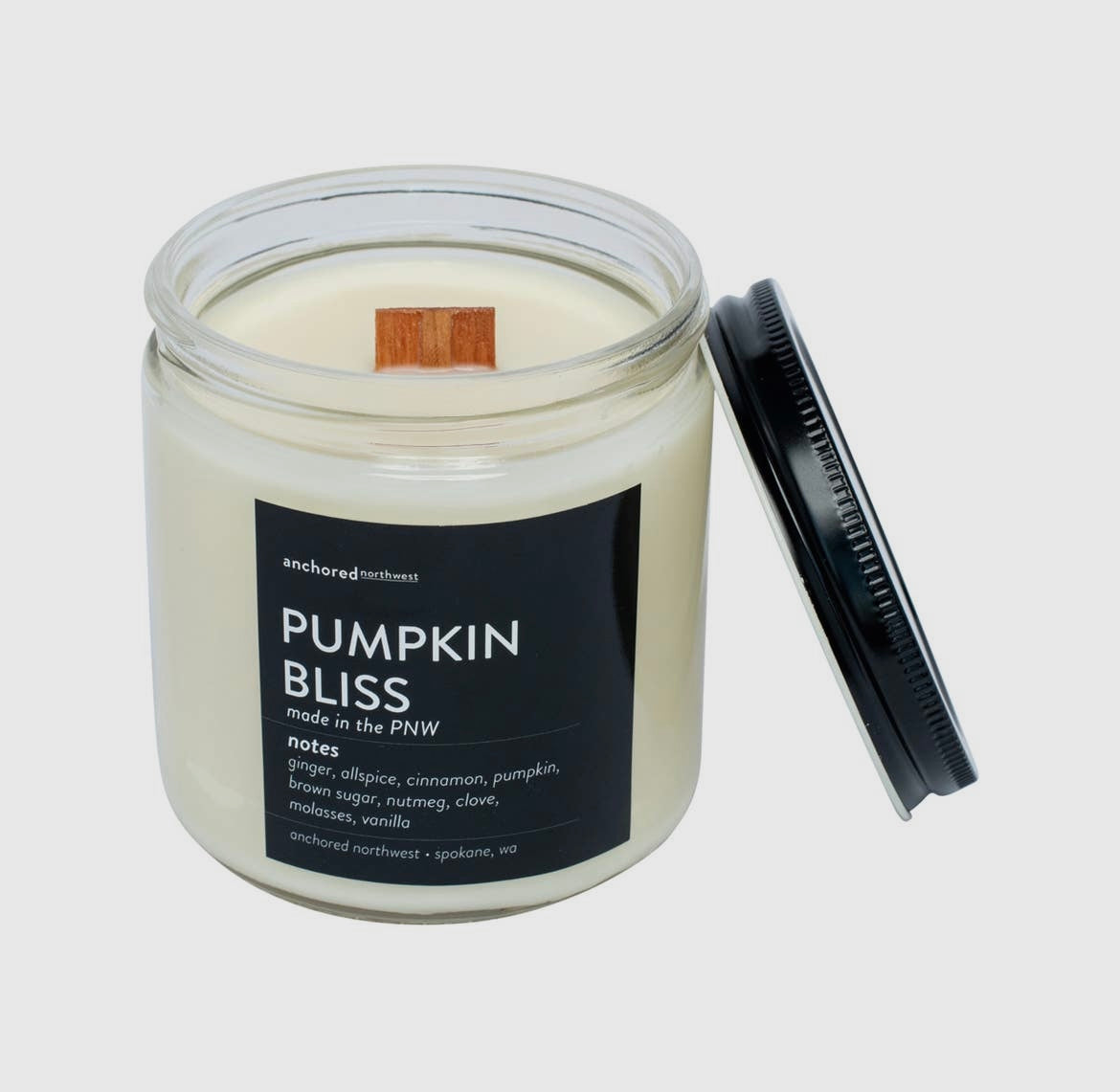 Pumpkin Bliss Large Wood Wick Soy Candle