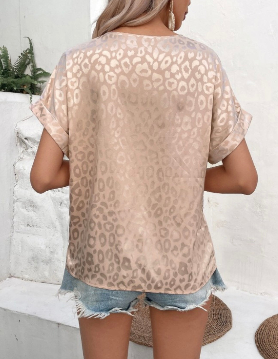 Leopard Satin Blouse