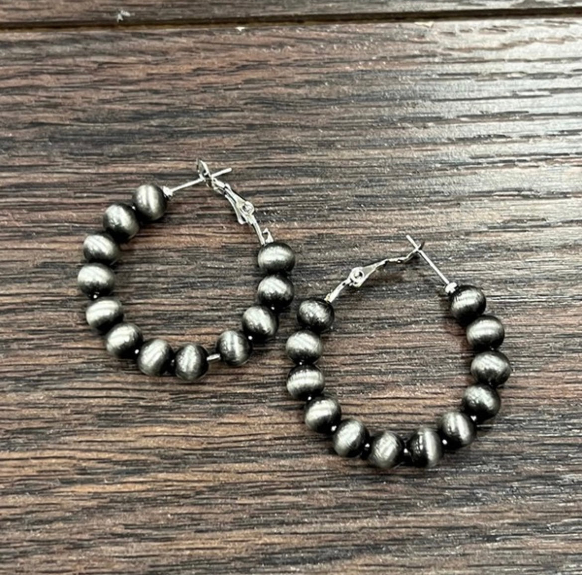 Navajo Pearl Hoop Earrings