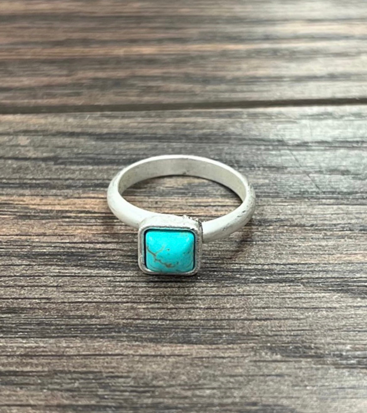 Small Turquoise Adjustable Ring