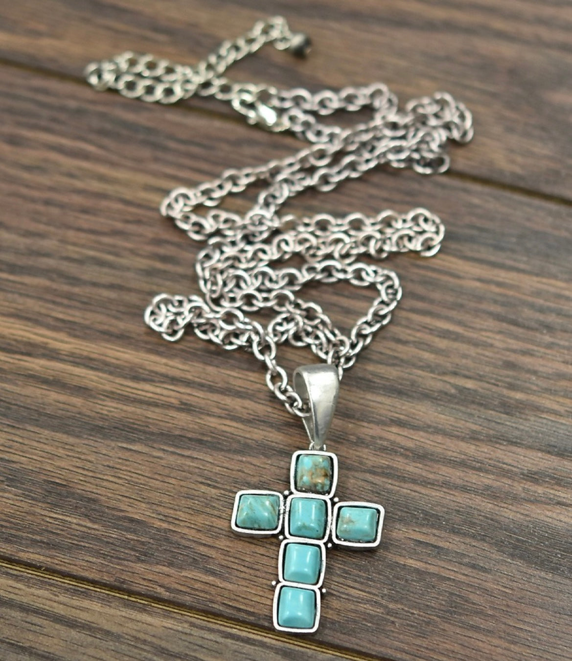 Turquoise Cross Necklace