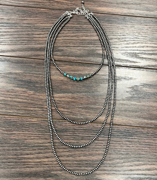 Navajo Pearl Gemstone Necklace