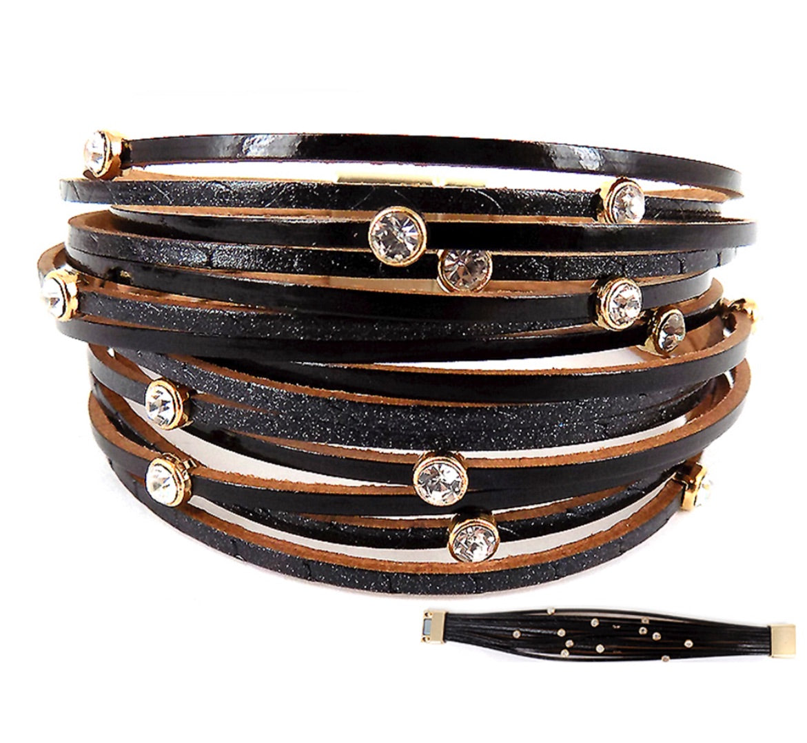 Black Leather Bracelet