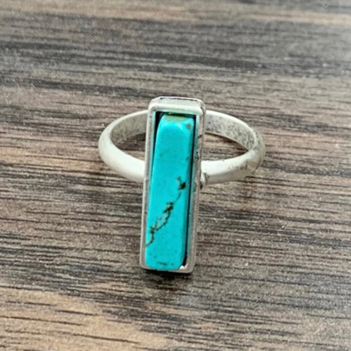 Turquoise Bar Adjustable Ring