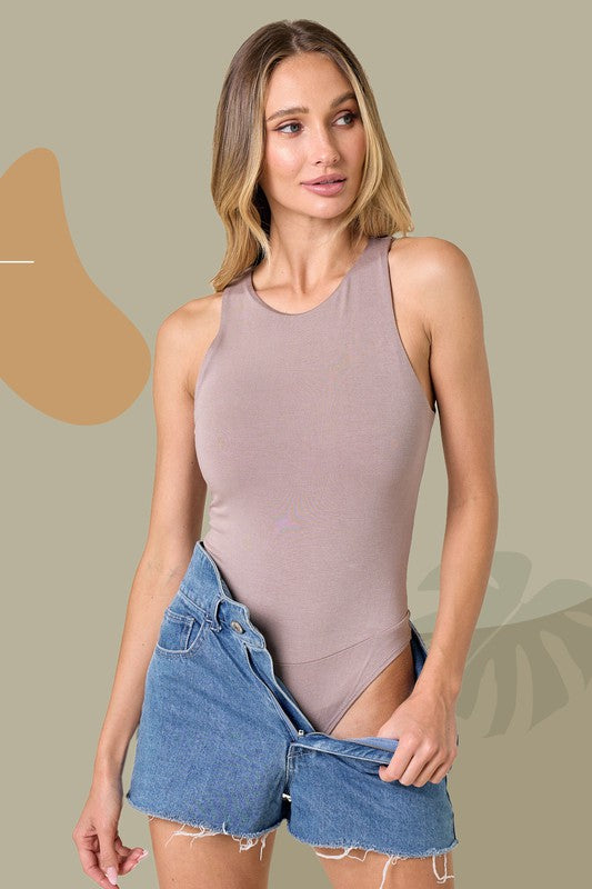 High Neck Sleeveless Bodysuit