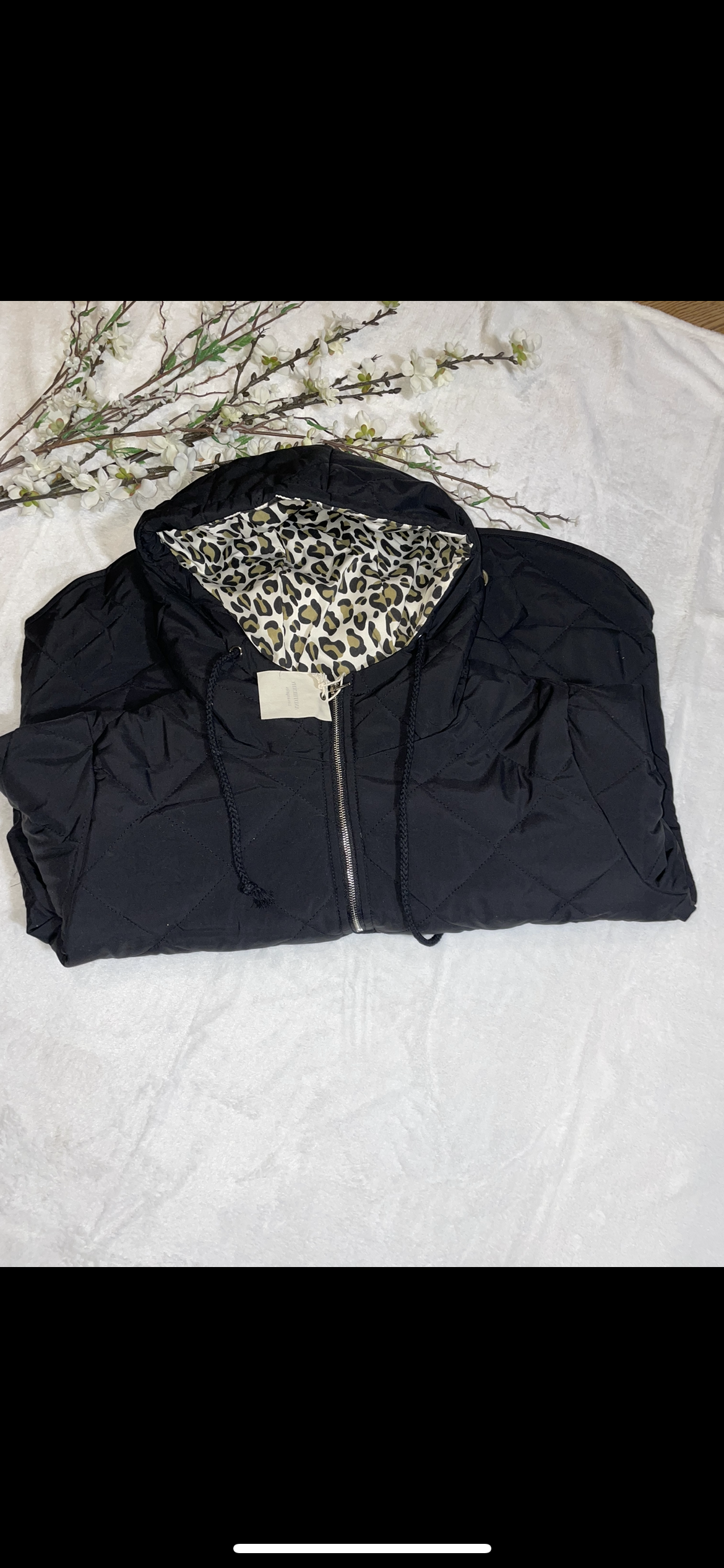 Half Zip Leopard Hooded Jacket