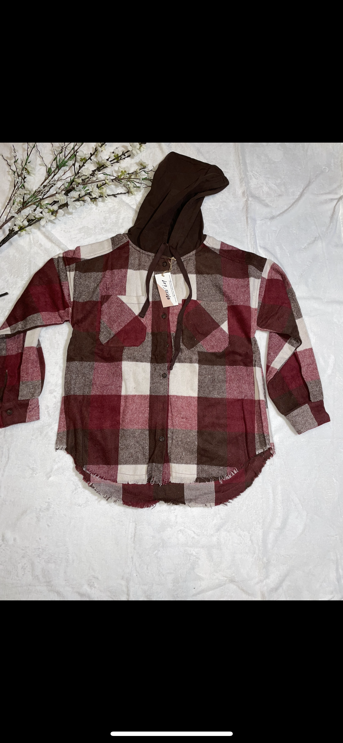 Plaid hooded Jacket