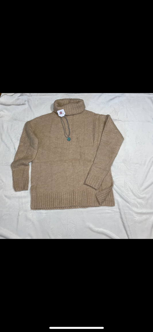 Loose Fitting Ribbed Sweater